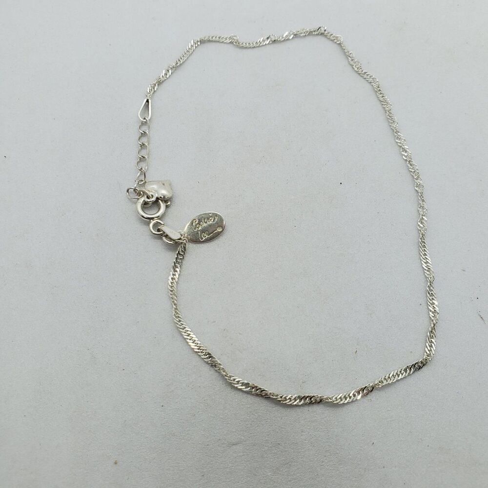 9 to 10" Sterling Silver Anklet Cookie Lee 925